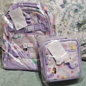 Pottery Barn Kids Purple Mermaid Backpack and Lunchbox